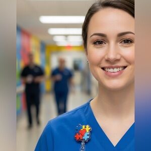 Autism Awareness ID Badge Holder